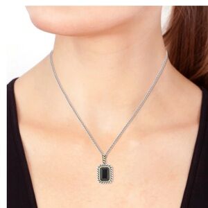 EFFY two tone gold and Sterling Silver Black Onyx Pendant Necklace - Women